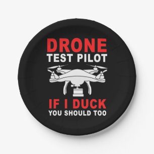 Plato De Papel Piloto de prueba de drones