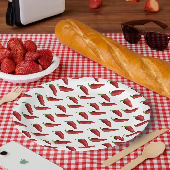 Plato De Papel Pimiento picante (Picnic)
