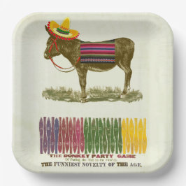 Plato De Papel Pin the tail on the Donkey