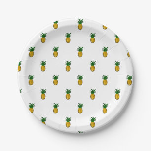 Plato De Papel Piña Dorada Dulce