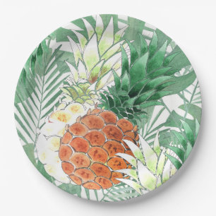 Plato De Papel Piña, pareja dulce, fruta