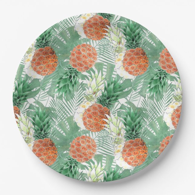 Plato De Papel Piña, pareja dulce, fruta (Anverso)