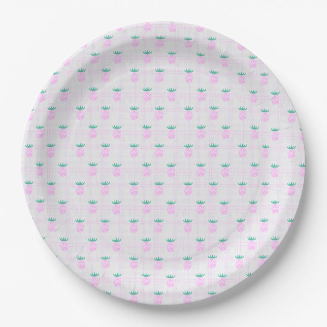 Plato De Papel Piñas de granja (Anverso)