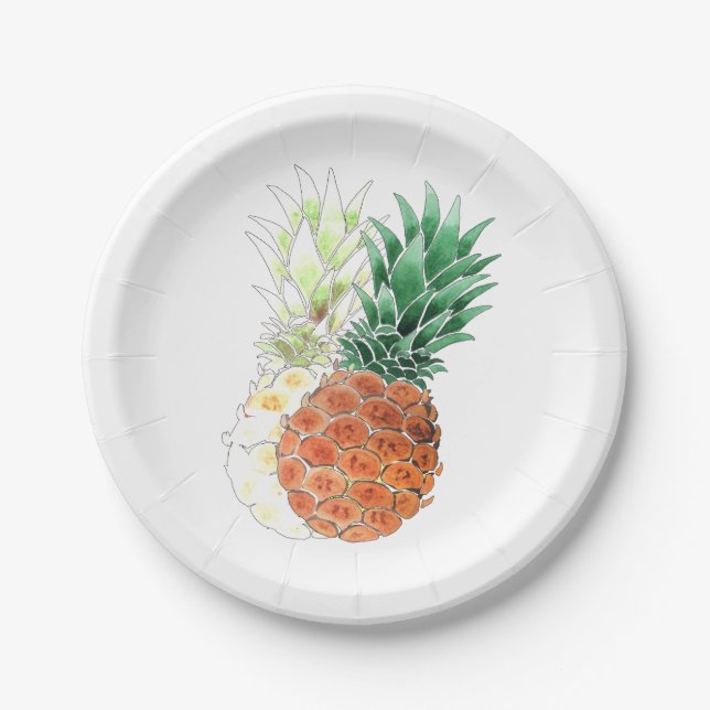 Plato De Papel Piñas, parejas dulces. (Anverso)