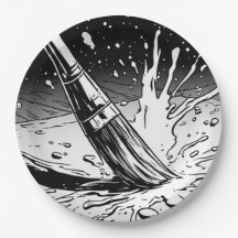 Pincelada de pintura con estilo gráfico en blanco 