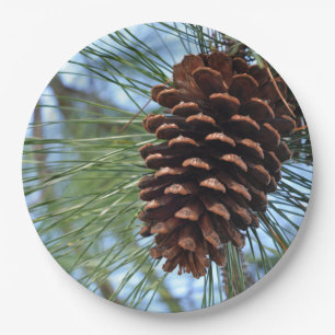 Plato De Papel Pine Cone