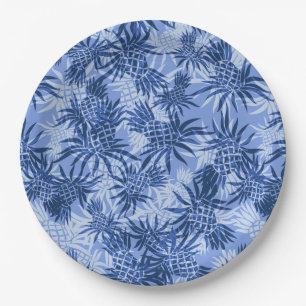 Plato De Papel Pineapple Camo Hawai Tropical
