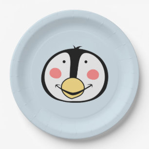 Plato De Papel Pingüino