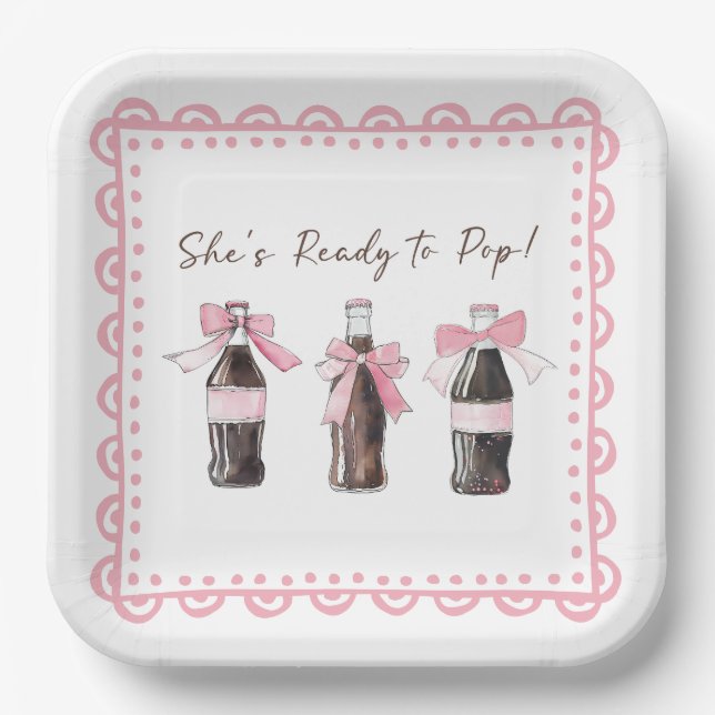 Plato De Papel Pink Baby Soda Ready to POP  (Anverso)