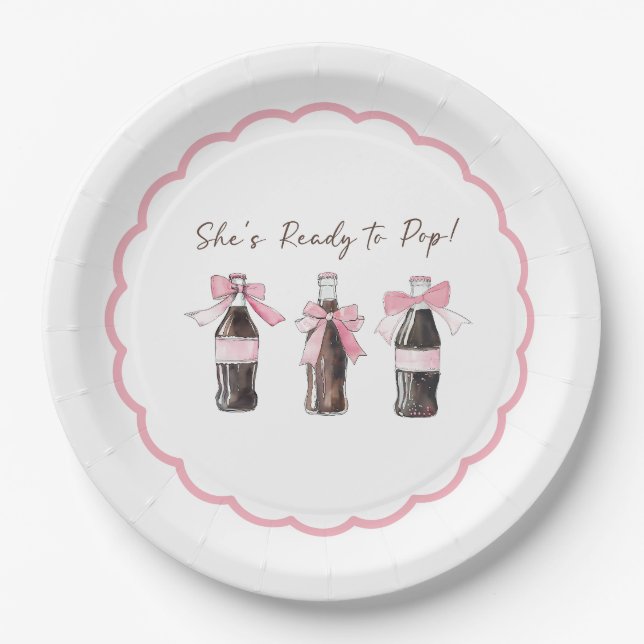 Plato De Papel Pink Baby Soda Ready to POP! (Anverso)