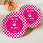 Plato De Papel Pink Bad Two The Bone Skeleton Segundo Fiesta de C<br><div class="desc">¡Esto es una Mal Rosa Caliente Dos Placas de Papel Fiesta del Bono del Segundo Cumpleaños!</div>