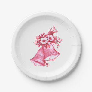 Plato De Papel Pink Boda Bells