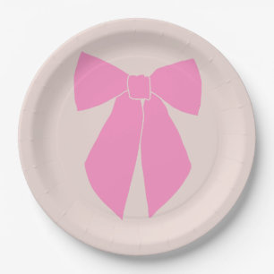 Plato De Papel Pink Bow
