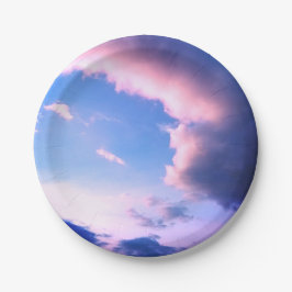 Plato De Papel Pink clouds