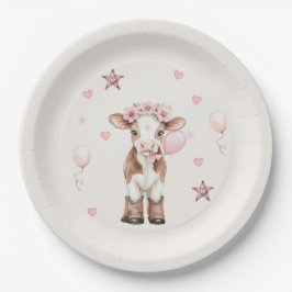 Plato De Papel Pink Cowgirl Birthday | Farm Theme 1st 
