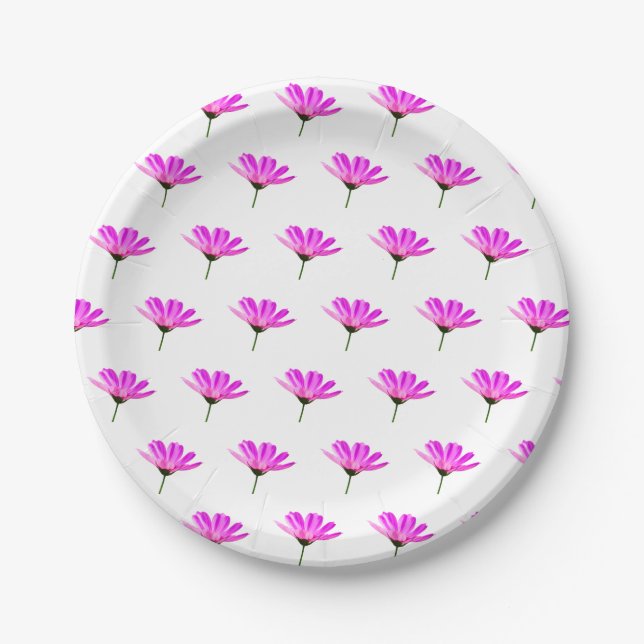 Plato De Papel Pink Daisy (Anverso)