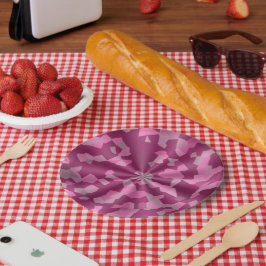 PLATO DE PAPEL PINK DISIGNS SWIRL
