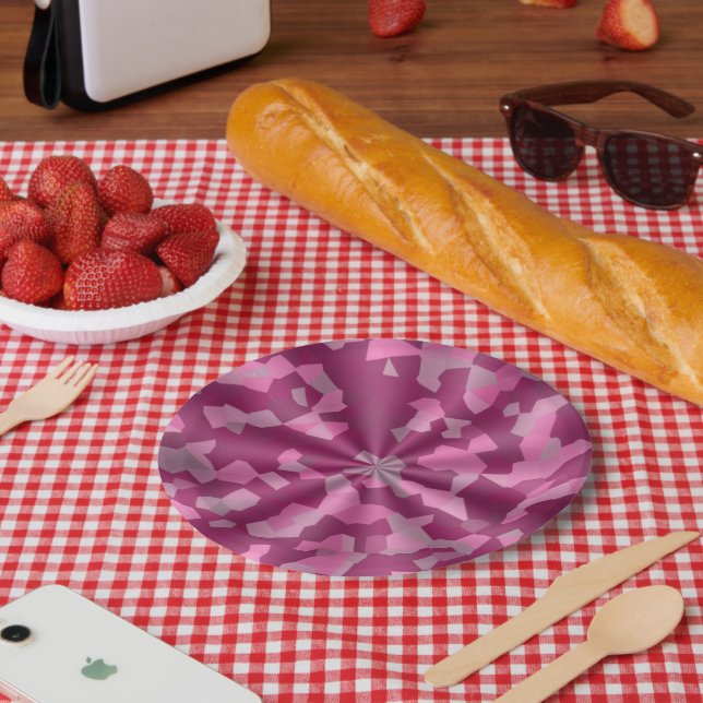 PLATO DE PAPEL PINK DISIGNS SWIRL (Picnic)