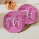 Plato De Papel Pink Fifty 500th Birthday Party<br><div class="desc">¡Esto es una Placa de papel rosa de 50 años!</div>