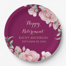 Pink Floral Retirement Party