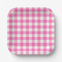 Pink Gingham Plaid Cottagecore
