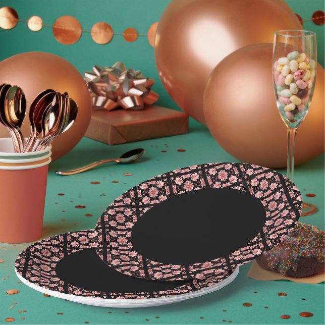 Plato De Papel Pink Lotus Classic (Multi)