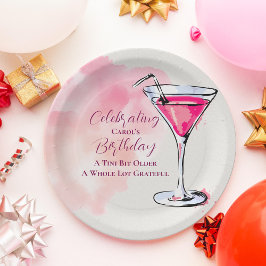 Plato De Papel Pink Martini A Tini Bit Older Birthday Party