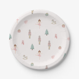 Plato De Papel Pink Nutcracker Ballet Baby Shower Paper Plates