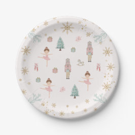 Plato De Papel Pink Nutcracker Ballet Birthday Paper Plates