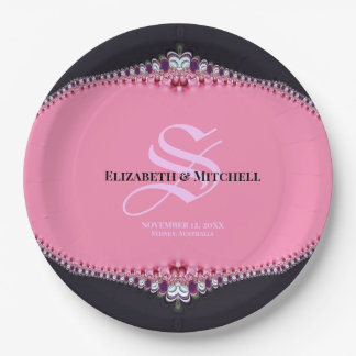 Plato De Papel Pink Princess Lace Special Day Engagement Wedding