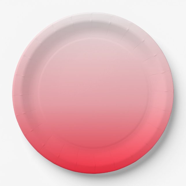 Plato De Papel Pink Red Ombre Gradient (Anverso)