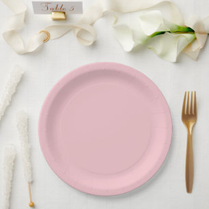 Plato De Papel Pink Tropical Pastel