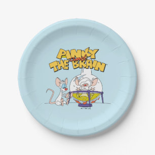Plato De Papel Pinky y el cerebro Ciencia de laboratorio