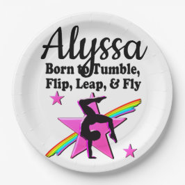 Plato De Papel PINO DE bonito NACIDO A GIMNASIO DE TUMBLE