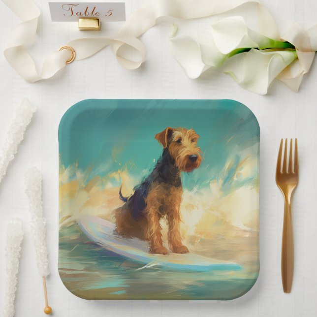 Plato De Papel Pintado de surf en Airedale Beach (Boda)