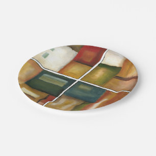 Plato De Papel Pintura artesonada cuatro de Jennifer Goldberger
