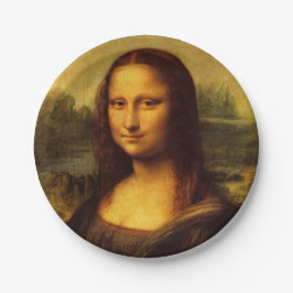 Plato De Papel Pintura Bella Artes Leonardo Da Vinci Mona Lisa