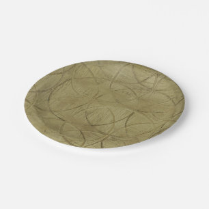 Plato De Papel Pintura de círculos vinculados de Jennifer Goldber