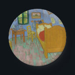 Plato De Papel Pintura de dormitorio Vincent Van Gogh<br><div class="desc">Pintura de obra maestra Van Gogh - Esta pintura de Vincent van Gogh llamada The Bedroom es una pintura de su habitación de 1889,  en el Instituto de Arte de Chicago. Era su dormitorio en Arles,  Francia,  que decoró y creó este cuadro de su dormitorio.</div>
