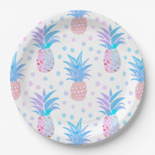 Plato De Papel Pintura de piña