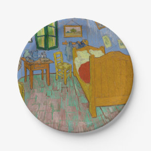 Plato De Papel Pintura del dormitorio de Vincent Van Gogh