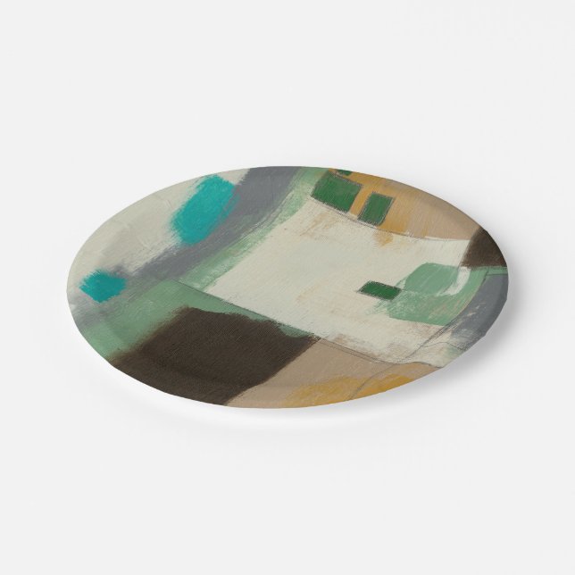 Plato De Papel Pintura del expresionista con los movimientos (Angular)