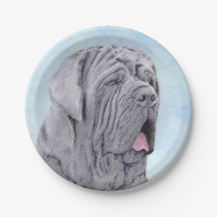 Plato De Papel Pintura Neopolitana de Mastiff - Arte Perro Origin