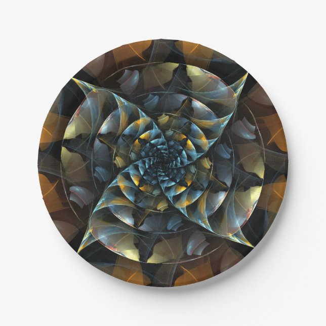 Plato De Papel PinWheeler Abstract Art (Anverso)