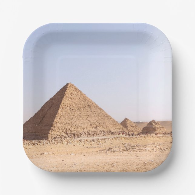Plato De Papel Pirámides de Egipto (Anverso)