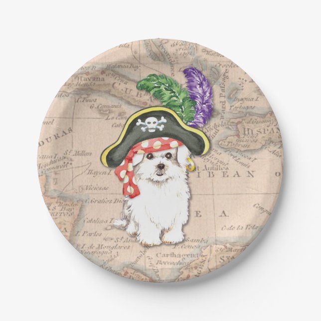 Plato De Papel Pirata maltés (Anverso)