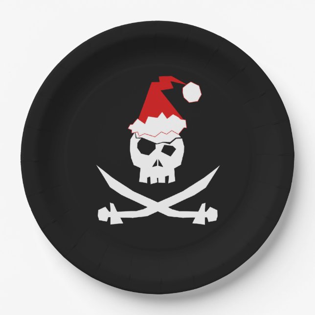 Plato De Papel Pirata Santa (Anverso)