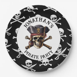 Plato De Papel PIRATE CUTE Placa de papel