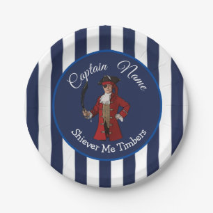 Plato De Papel Pirate Nautical Boy