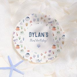 Plato De Papel Pirate Ocean Under the Sea Boy Birthday Party